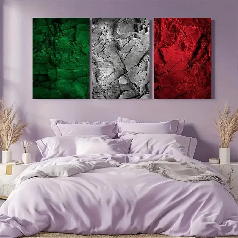 3pcs Italian Countryside Flag Stone Wall Art Canvas Framed 40x60cm - High Quality Print 100% Australian Made Wall Canvas Ready to Hang - Bella Home Decor