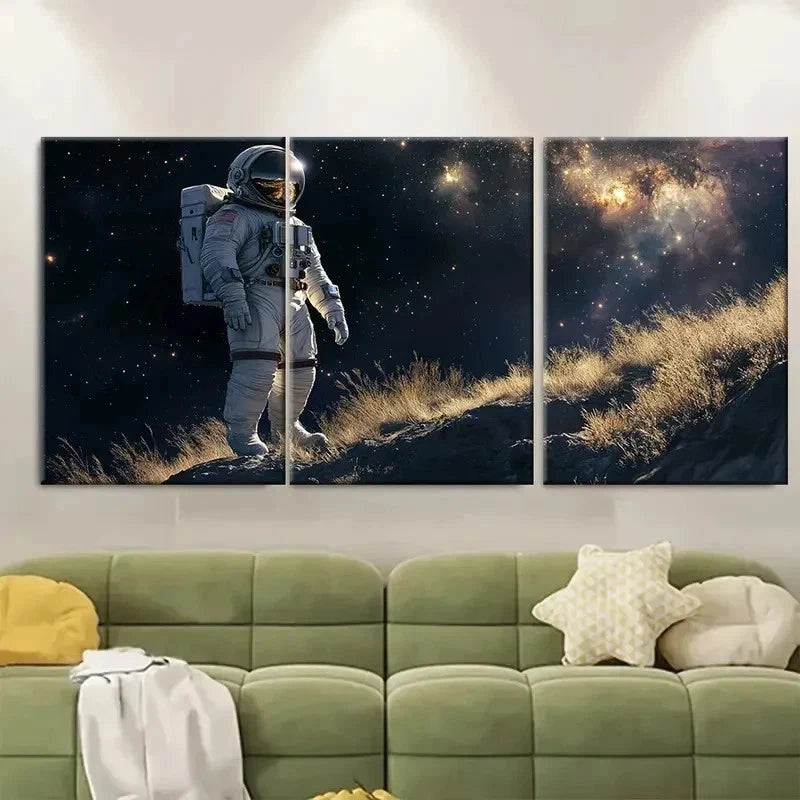 3pcs Galaxy Universe Deep Space GD  Wall Art Set Canvas Framed 50x70cm - High Quality Print 100% Australian Made Wall Canvas Ready to Hang - Bella Home Decor