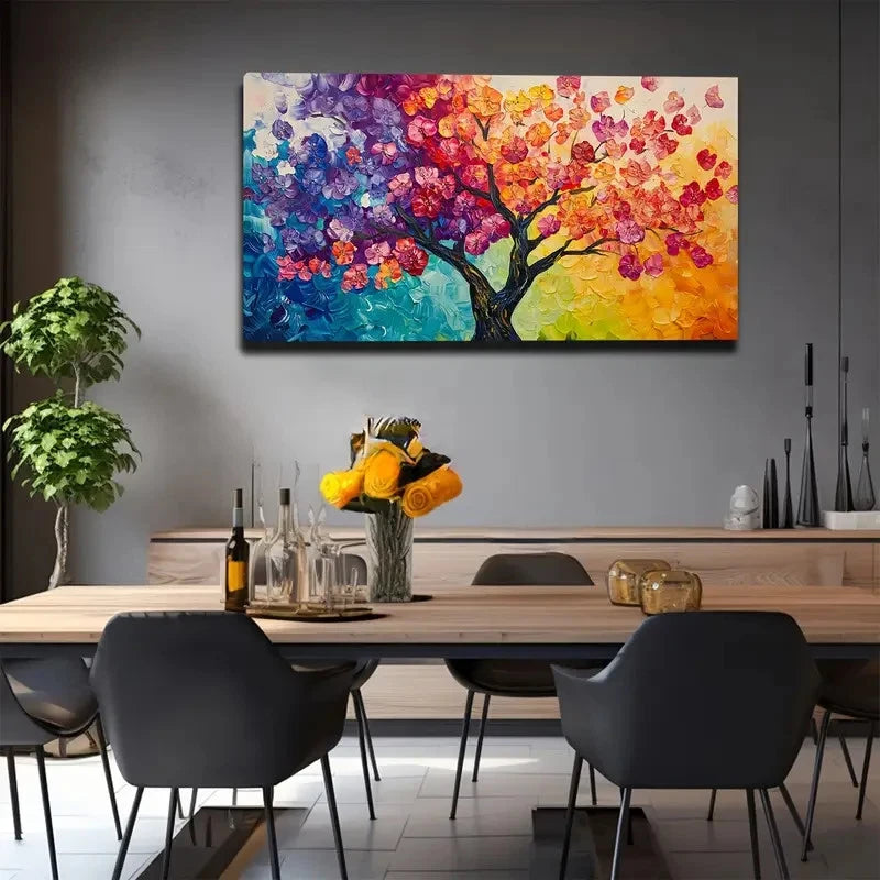 Colorful Cherry Blossoms Wall Art canvas office home room framed 120x60cm - Bella Home Decor