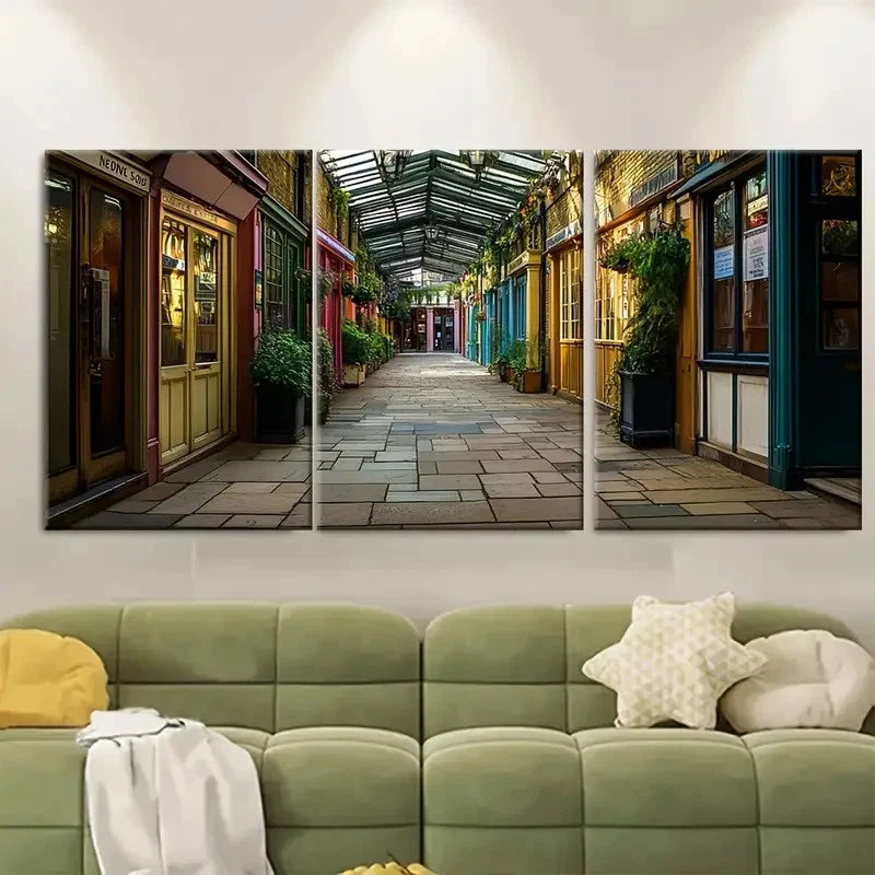 3pcs Covent Garden London Travel Metal Print Ready to Hang Art - Bella Home Decor