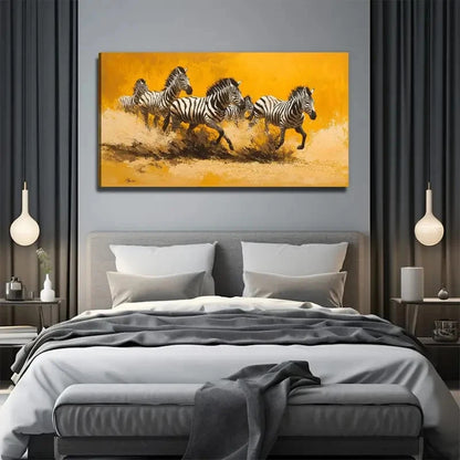 Modern Bohemian Style Zebra Wall Art Canvas Office Home Room Framed 120x60cm
