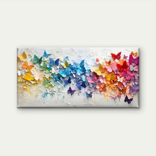 Colorful Abstract Butterfly Wall Art Canvas Office Home Room Framed 120x60cm