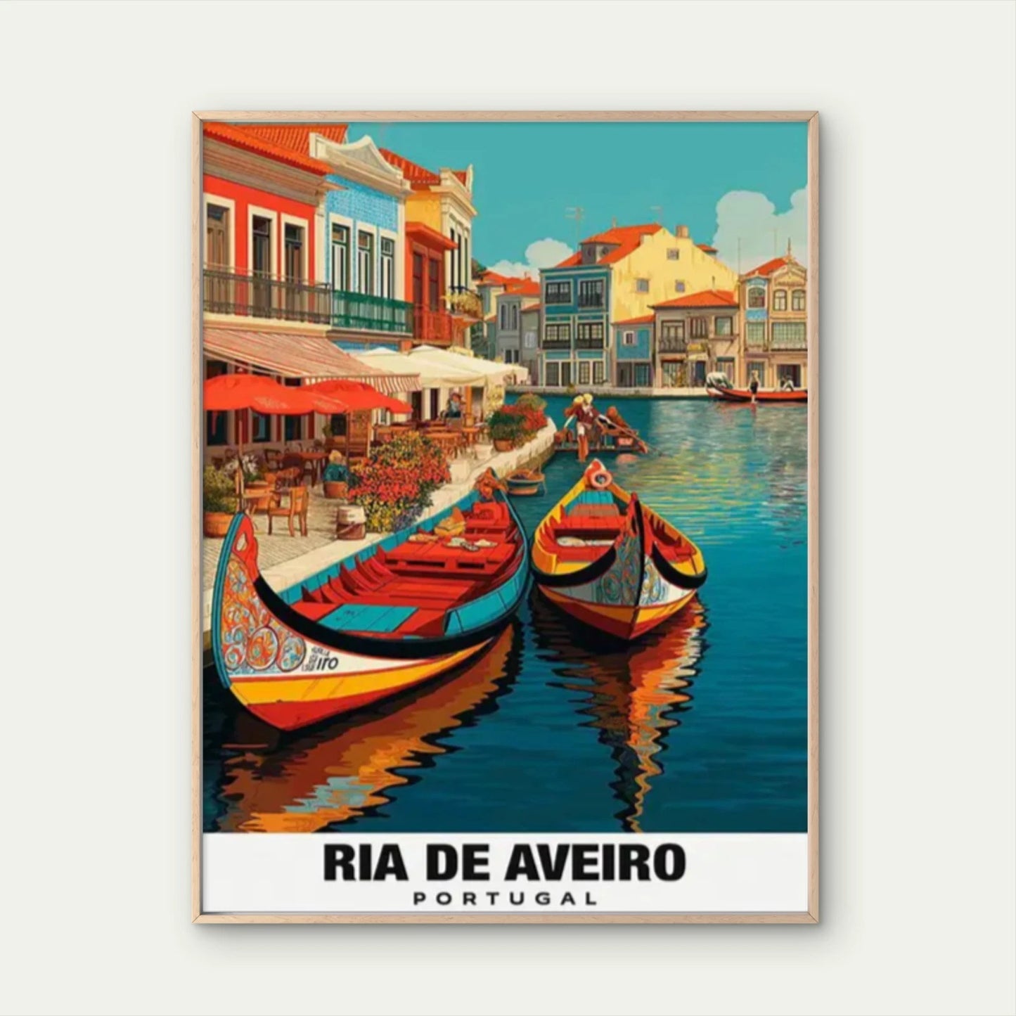 Ria De Aveiro Portugal Travel Poster Print Wall Art