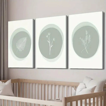 3pcs White & Mint Green Line Accents Wall Art Canvas Unframed - High Quality Print 100% Australian Made Wall Canvas