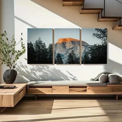 3pcs Natural Spectacular Mountain Trees Wall Art Canvas Unframed - High Quality Print 100% Australian Made Wall Canvas