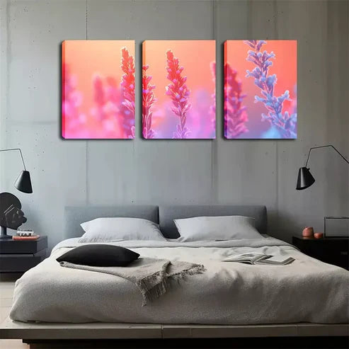 3pcs Decoration, Colorful Flowers Wall Art Canvas Unframed - High Quality Print 100% Australian Made Wall Canvas