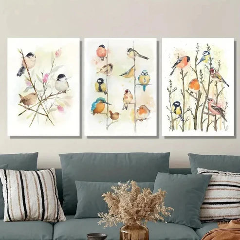 3pcs Vibrant Classic Modern Wall Art Set Canvas Unframed - High Quality Print 100% Australian Made Wall Canvas