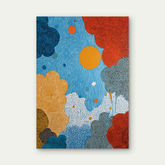 Japanese Yayoi Kusama Art Abstract Metal Print Ready to Hang