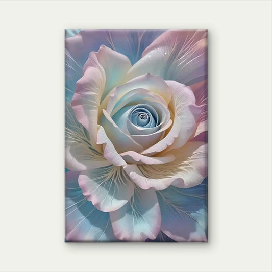 Rainbow Rose Fantasy Oil Painting 60x90cm Metal Print Ready to Hang