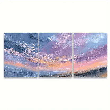 3pcs Sunrise Ocean Landscape Coastal Scene Wall Art Set Canvas Framed 50x70cm - High Quality Print 100% Australian Made Wall Canvas Ready to Hang