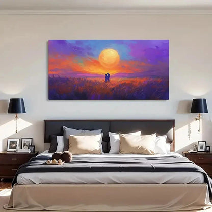 Sunlit Forest Landscape Floral Wall Art Canvas Office Home Room Framed 120x60cm - Bella Home Decor