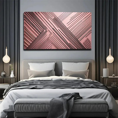 Pink Background Wall Art Canvas Office Home Room Framed 120x60cm
