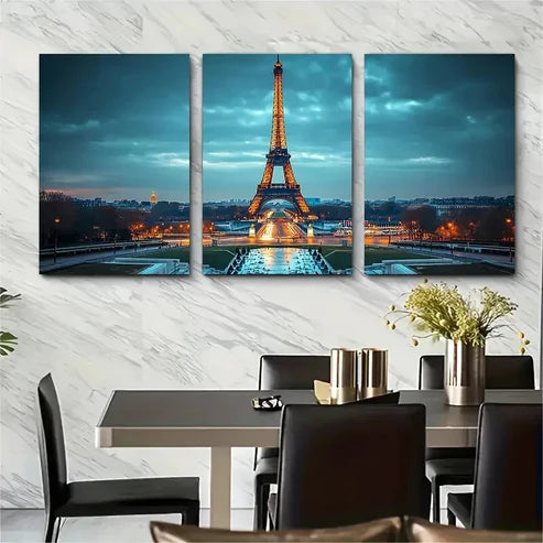 3pcs Bold Floral Bouquet Abstract Wall Art Set Canvas Unframed - High Quality Print 100% Australian Made Wall Canvas - Bella Home Decor