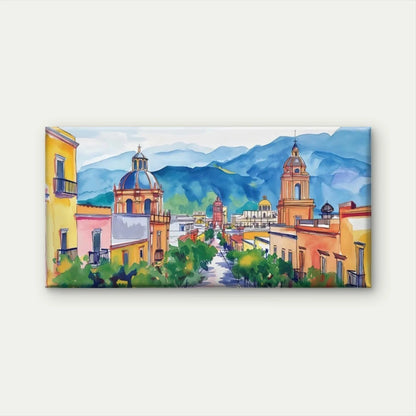 Street Architecture Landscape Wall Art Canvas Office Home Room Framed 120x60cm