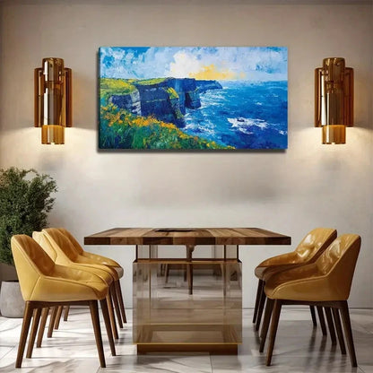 Vibrant Ocean Perfect Wall Art Canvas Office Home Room Framed 120x60cm