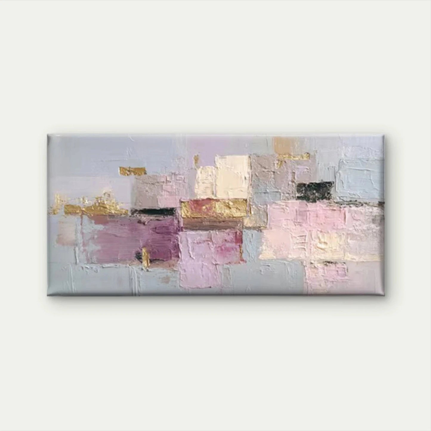 Abstract Soft Pastel Wall Art Canvas Office Home Room Framed 120x60cm