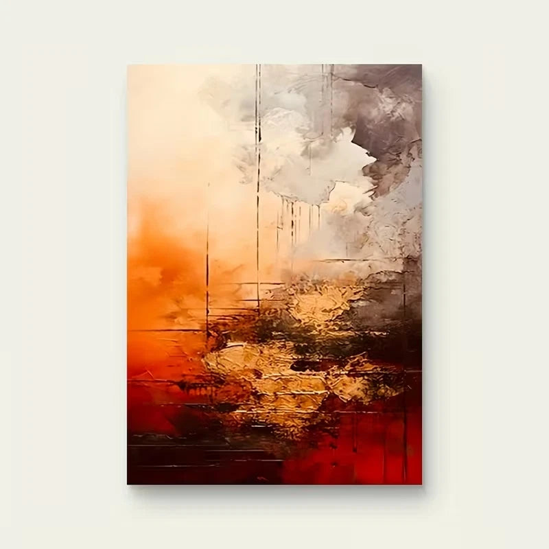 Abstract Natural Inspiration Painting Metal Print Ready to Hang