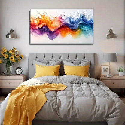 Bohemian Multicolor Oceanic Wall Art Canvas Office Home Room Framed 120x60cm