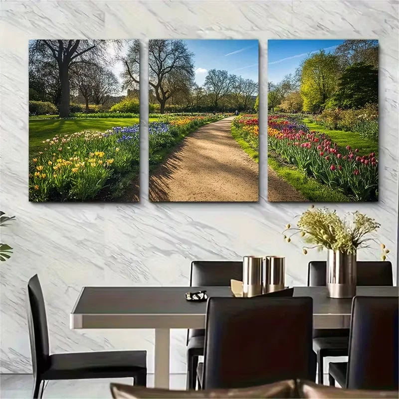 3pcs Myatts Fields Park London T Metal Print Ready to Hang Art