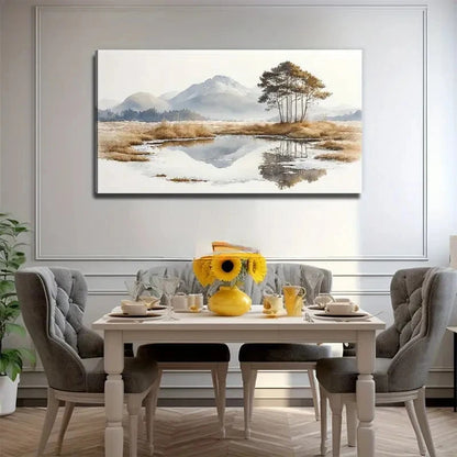 Serene Landscape Desert Wall Art Canvas Office Home Room Framed 120x60cm