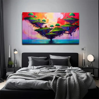 Magical Land Layered Wall Art Canvas Office Home Room Framed 120x60cm