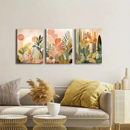 3pcs Bohemian Chic Wall Art Canvas Unframed - High Quality Print 100% Australian Made Wall Canvas - Bella Home Decor