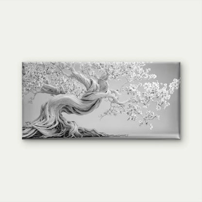 Twisted Tree Black & White Wall Art Canvas Office Home Room Framed 120x60cm