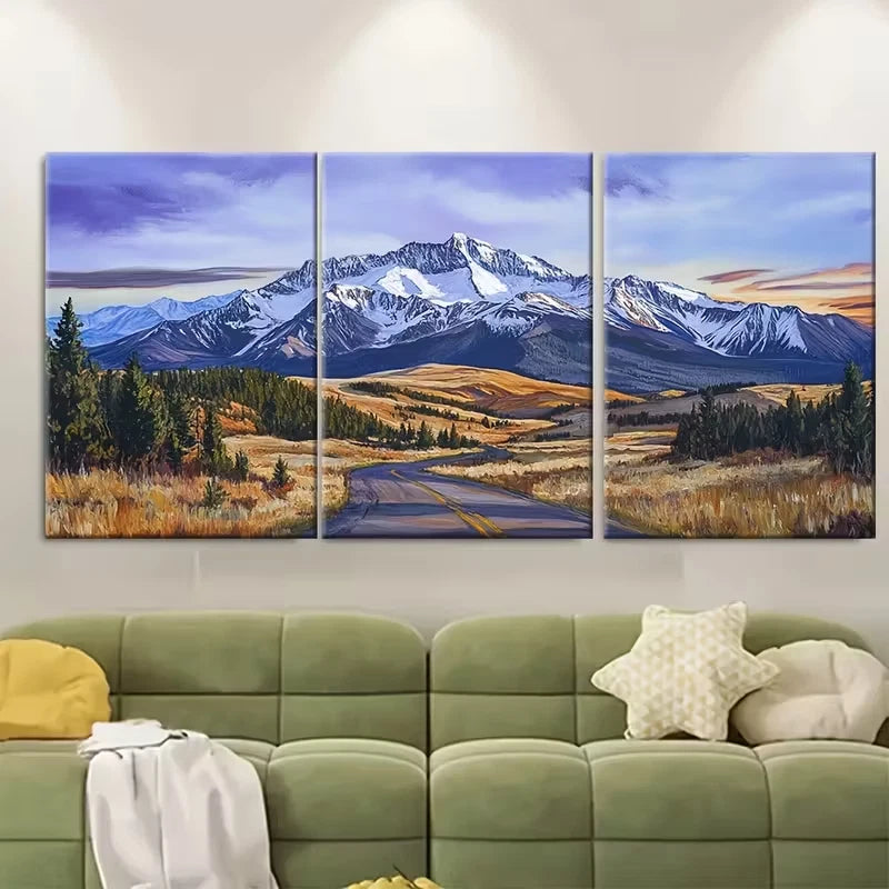 3pcs Mount Evans Travel Print Metal Print Ready to Hang Art