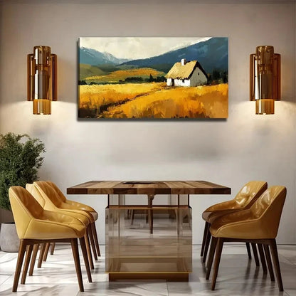 Small house In The Suburbs Wall Art Canvas Office Home Room Framed 120x60cm