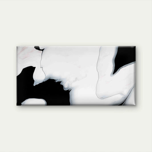 Black Liquid Marble Wall Art Canvas Office Home Room Framed 120x60cm