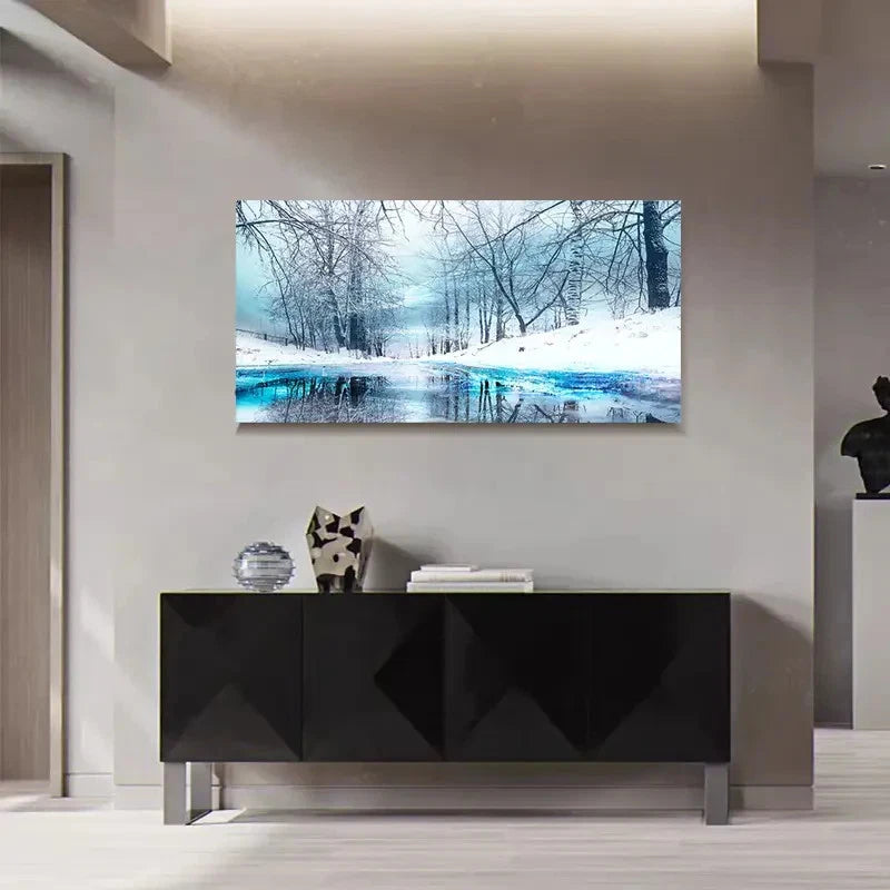 Dreamy Beautiful Scenery Forest Wall Art Canvas Office Home Room Framed 120x60cm - Bella Home Decor