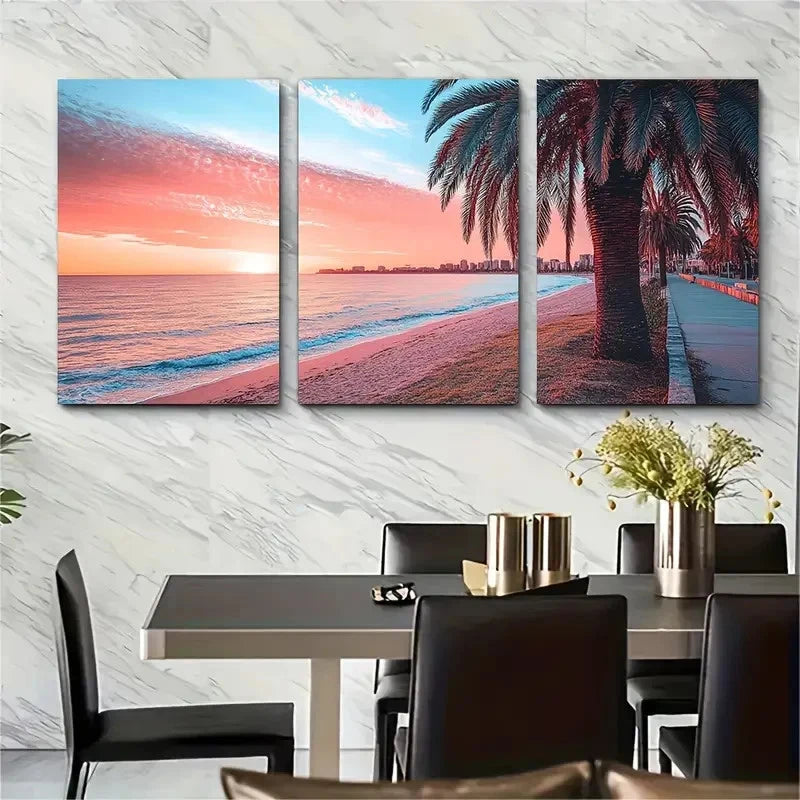 3pcs Adelaide Travel South Print Australia Wall Art Set Canvas Framed 40x60cm - High Quality Print 100% Australian Made Wall Canvas Ready to Hang - Bella Home Decor