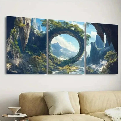 3pcs Circle of Nature Wall Art Set Canvas Unframed - High Quality Print 100% Australian Made Wall Canvas
