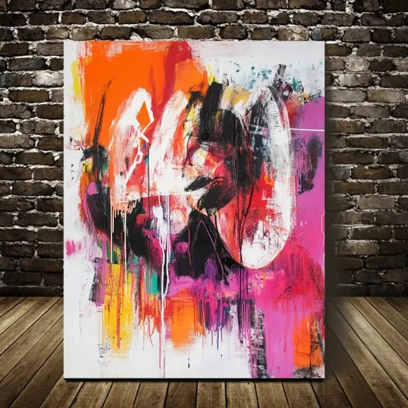 Beautiful Modern Abstract Rabbit Painting 40x60cm Metal Print Ready to Hang - Bella Home Decor