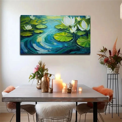 Lotus On For Lotus Pond Wall Art Canvas Office Home Room Framed 120x60cm