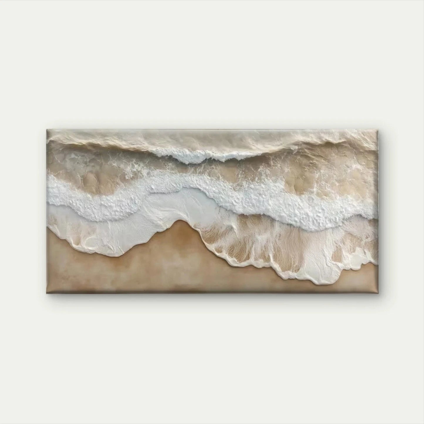 Abstract Ocean Wave Beach Wall Art Canvas Office Home Room Framed 120x60cm - Bella Home Decor