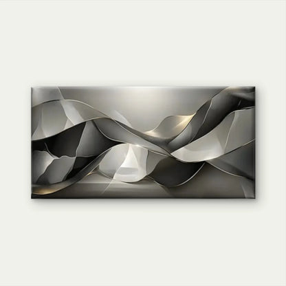 Black White Abstract Silvery Wall Art Canvas Office Home Room Framed 120x60cm
