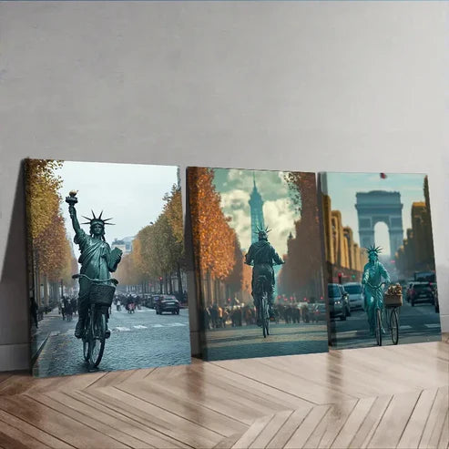 3pcs Goddess cycling Wall Art Set Canvas Unframed - High Quality Print 100% Australian Made Wall Canvas - Bella Home Decor