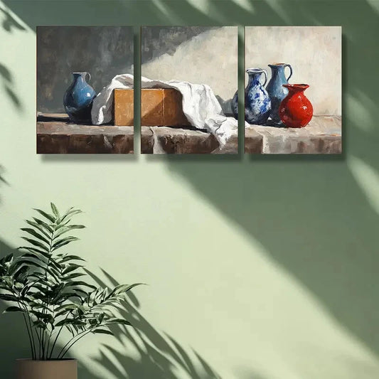 3pcs Pot and kettle Coffee Metal Print Ready to Hang Art
