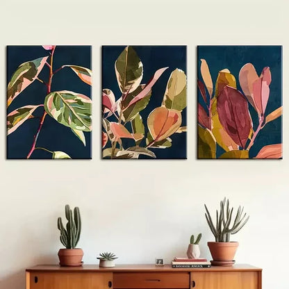 3pcs tropical plant leaf art decoration, plant Wall Art Canvas Unframed - High Quality Print 100% Australian Made Wall Canvas