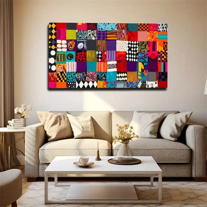 Vibrant Bohemian Style Large Wall Art Canvas Office Home Room Framed 120x60cm