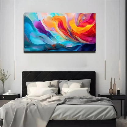 Vibrant Colorful Patterns Dorm Wall Art Canvas Office Home Room Framed 120x60cm