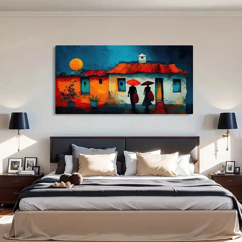 Classic Peaceful Landscape Wall Art Canvas Office Home Room Framed 120x60cm