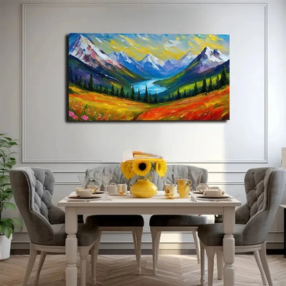 Stunning Mountain Beautiful Wall Art Canvas Office Home Room Framed 120x60cm