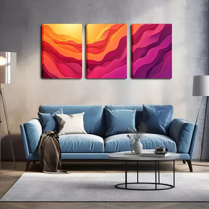 3pcs Abstract Mountain Landscape Wall Art Canvas Unframed - High Quality Print 100% Australian Made Wall Canvas - Bella Home Decor