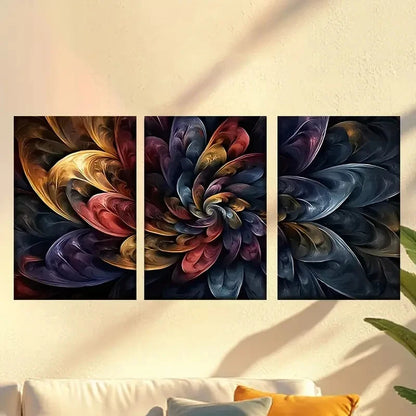 3pcs a colorful flower with many colors Wall Art Set Canvas Framed 40x60cm - High Quality Print 100% Australian Made Wall Canvas Ready to Hang - Bella Home Decor