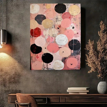 Beautiful Abstract Circle Art Painting 40x60cm Metal Print Ready to Hang - Bella Home Decor