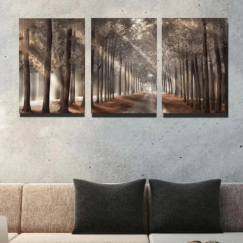 3pcs Forest Landscape Wall Art Canvas Unframed - High Quality Print 100% Australian Made Wall Canvas - Bella Home Decor