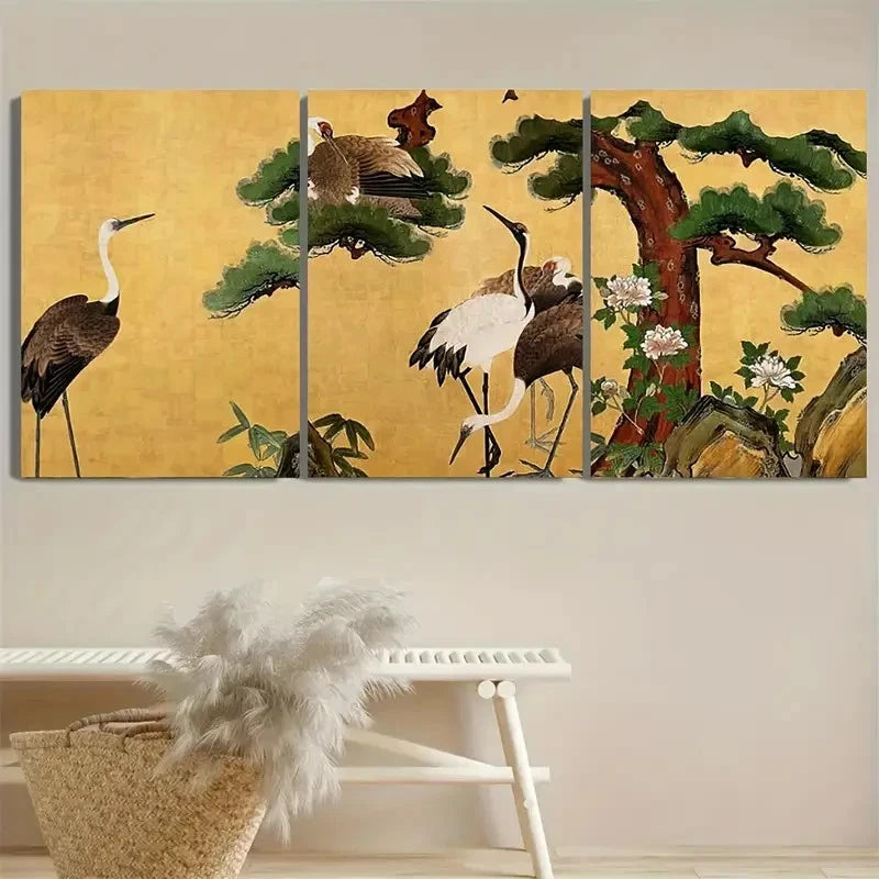 3pcs Vibrant Polyester Canvas Wall Art Set Canvas Framed 50x70cm - High Quality Print 100% Australian Made Wall Canvas Ready to Hang - Bella Home Decor