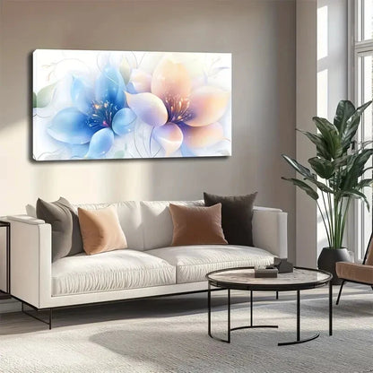 Watercolor Floral Gradient Wall Art canvas office home room framed 120x60cm - Bella Home Decor